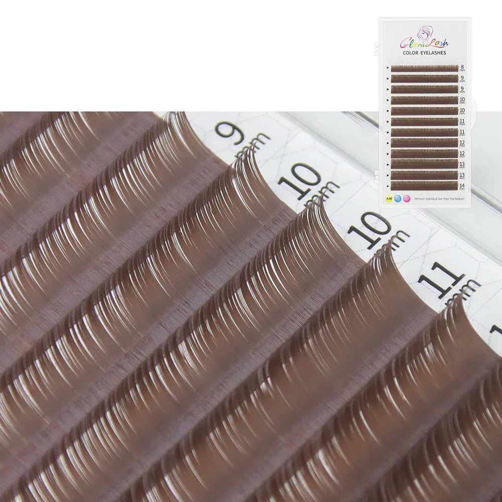 Färgade fransar Individuella naturliga falska färgglada ögonfransförlängning - 24 Timmar Deals