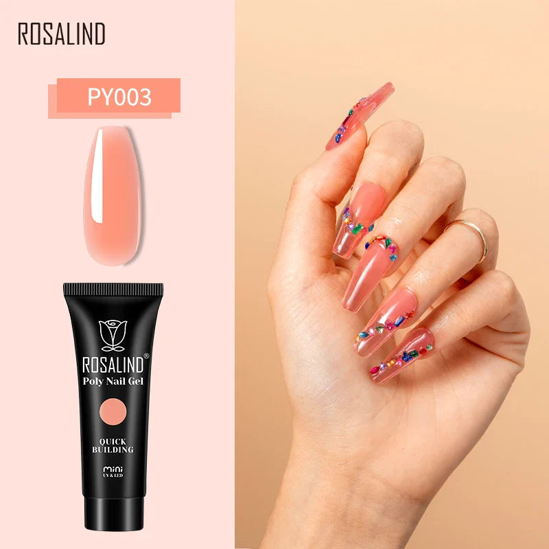 15/30 ml Poly Nail Gel Semi Permanent Akryl Extension Crystal Nail Art Fast Builder Hybrid Lack UV Poly Nagellack - 24 Timmar Deals