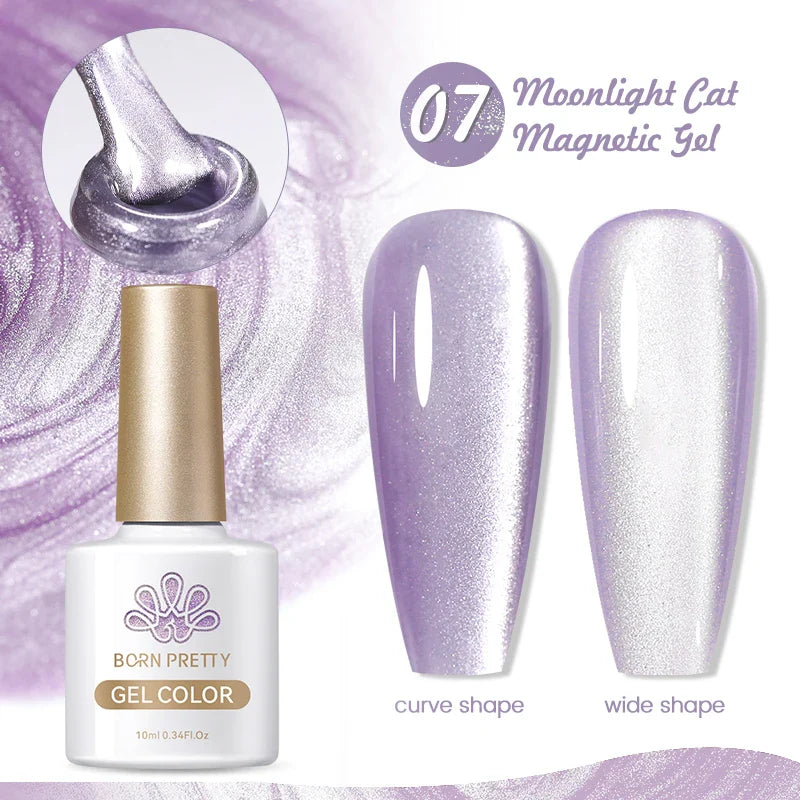 Reflekterande Cat Magnetic Gellack 10ML Silver Shinning Glitter Vernis Semi Permanent Soak Off Magnetic UV Gel - 24 Timmar Deals