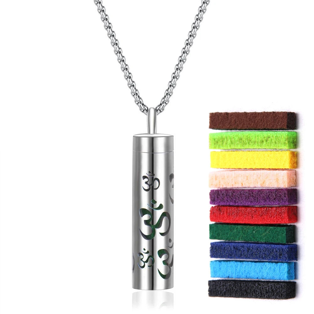 Aromaterapi Halsband Diffuser hänge 316L medaljong i rostfritt stål - 24 Timmar Deals