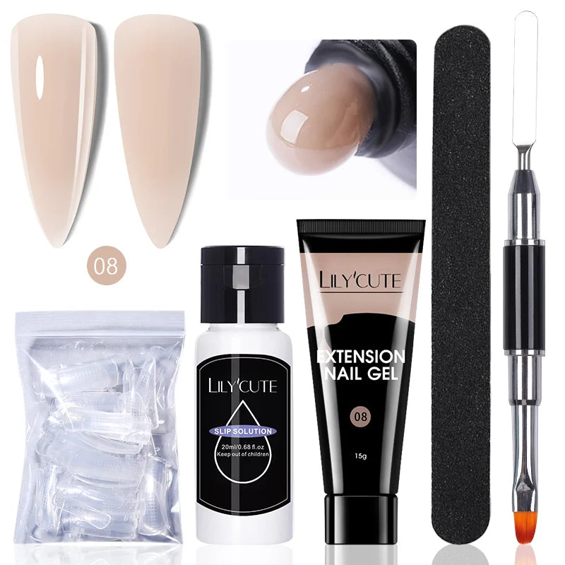 15ml Polygel Nail Extension Set - 24 Timmar Deals