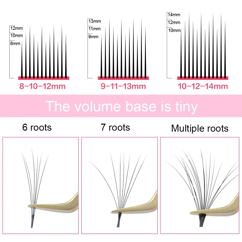 Eyelashes Makeup Easy Fans Wires Extension Bloom Auto Fans Eyelash mega volume Lashes Quality Natural - 24 Timmar Deals