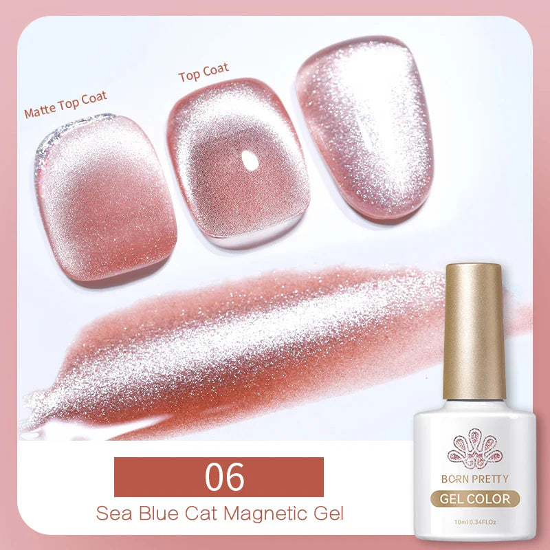 10ml Magic Cat Magnetic Gel Nail Polish Sparking Aurora Silver Effect Soak Off UV Gel Varnis Semi-Transparent - 24 Timmar Deals