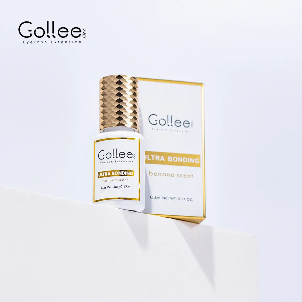 Gollee Banana scent Eyelash Glue 1s Fast Drying Waterproof Glue Premade fans Glue 3-5 Weeks Lasting eyelash extension glue Salon - 24 Timmar Deals