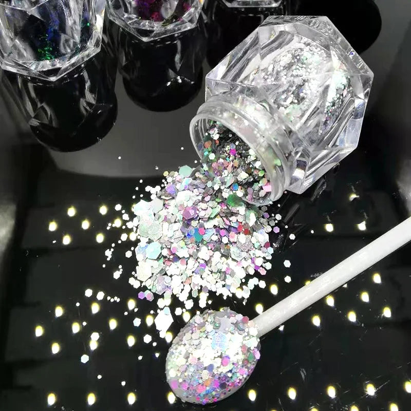 Holographic Nail Powder Net-2g Chrome Laser Mirror Glitter - 24 Timmar Deals