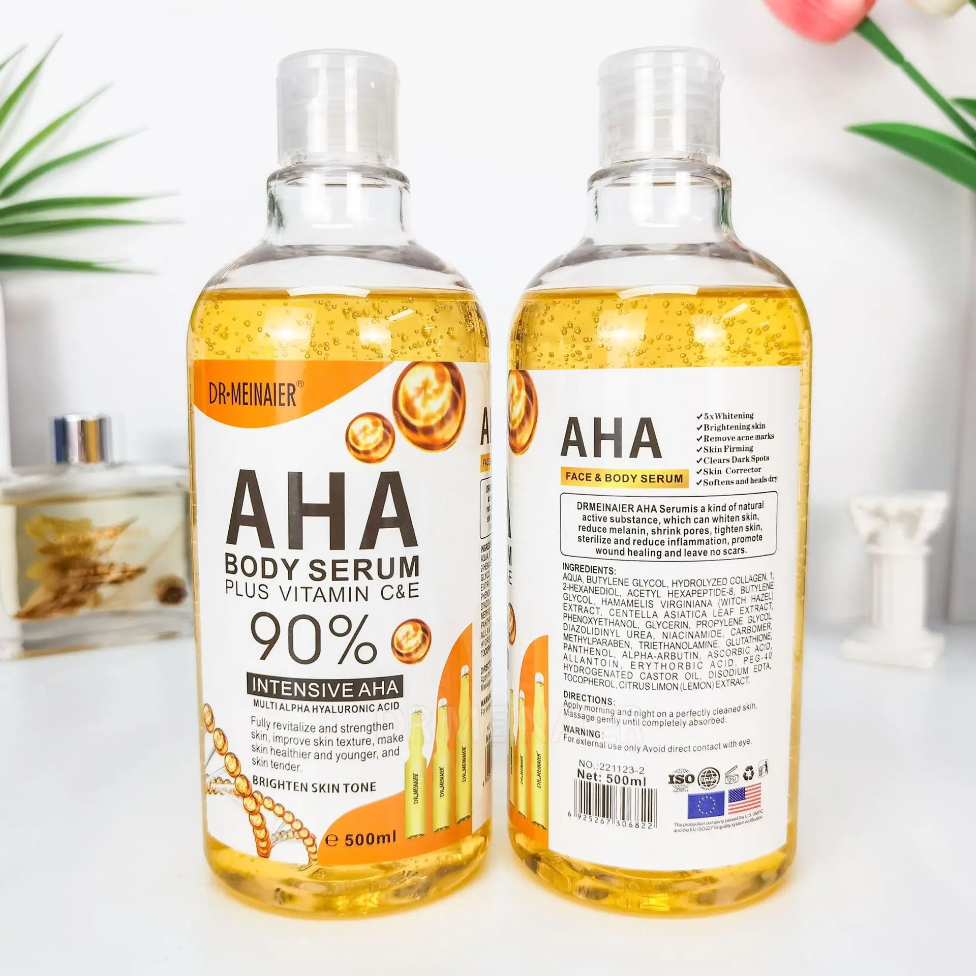 500ML Vitamin C AHA HYALURONIC& NICOTINAMIDE Face Serum - 24 Timmar Deals