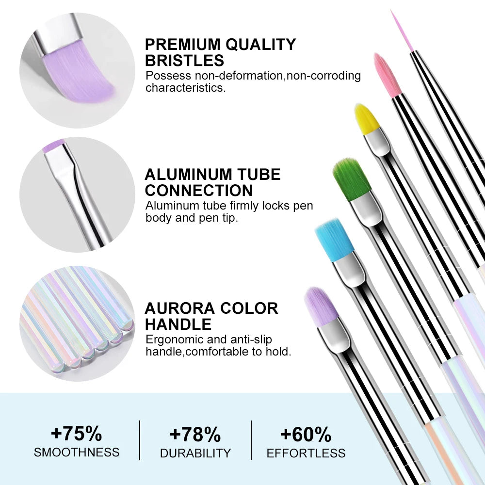 5PCS UV Gel Nail Brush - 24 Timmar Deals