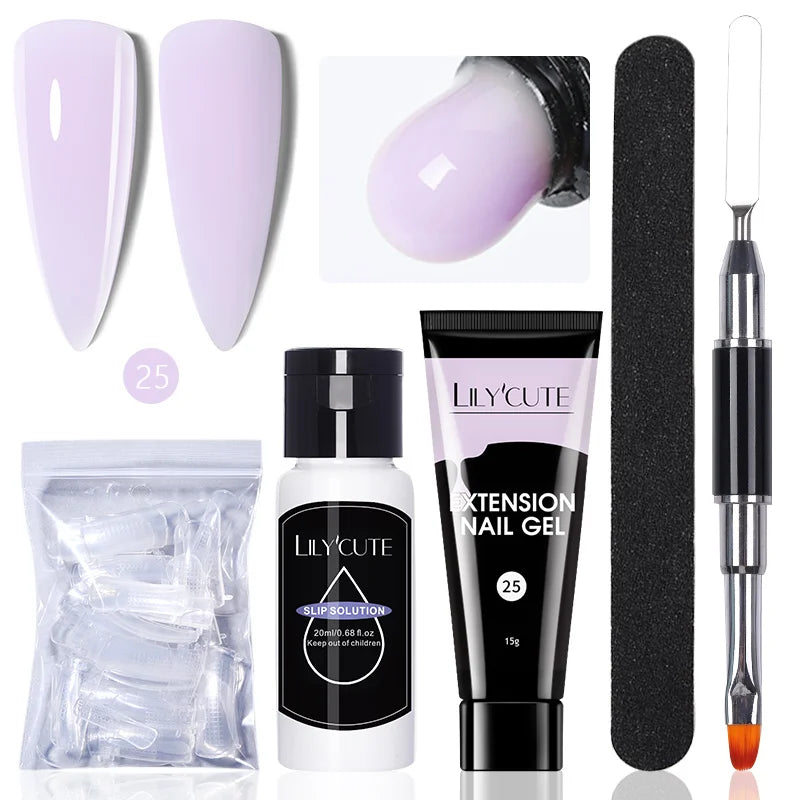 15ml Polygel Nail Extension Set - 24 Timmar Deals