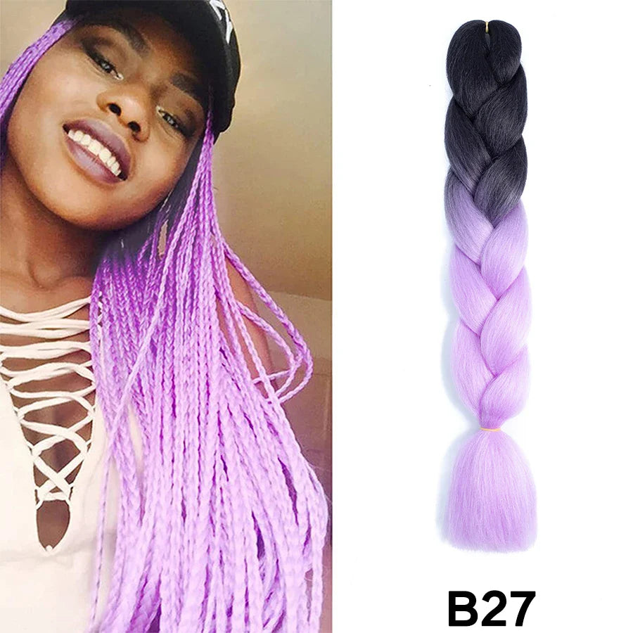 Syntetiska hårförlängningar för att göra afrikanskt fläthår högtemperaturfiber - 24 Timmar Deals