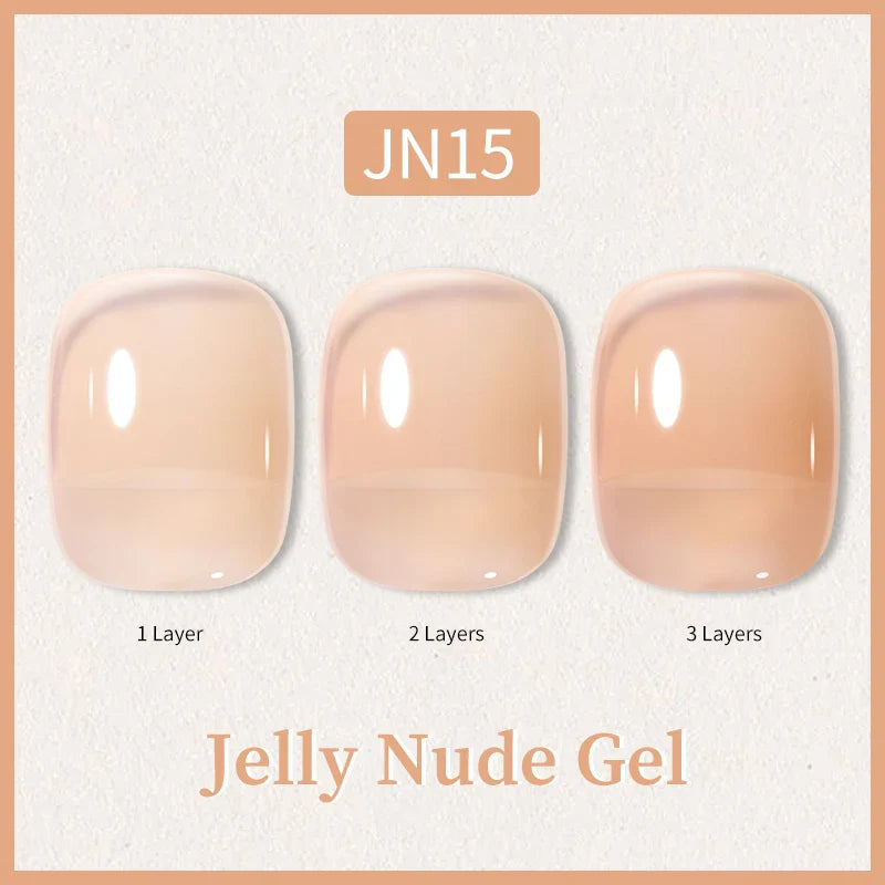 Transparent Jelly Nude Gellack 10ml Sheer Glitter Crystal Varnish - 24 Timmar Deals
