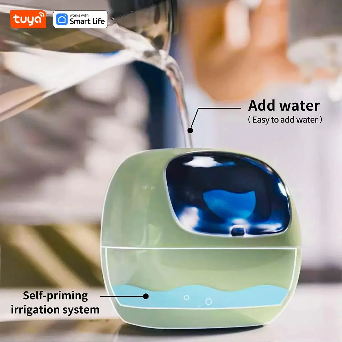 Tuya Ivy Smart Planter, Oändligt roligt över 49 rika uttryck, 7 smarta sensorer, AI-chips gör att odla växter enkelt och roligt - 24 Timmar Deals