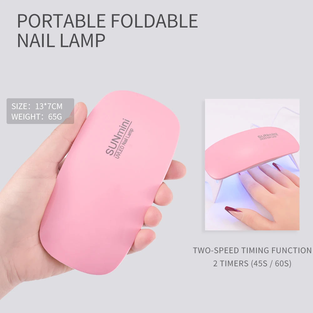 UV-nagellampa Bärbar USB-uppladdningsbar UV LED - 24 Timmar Deals