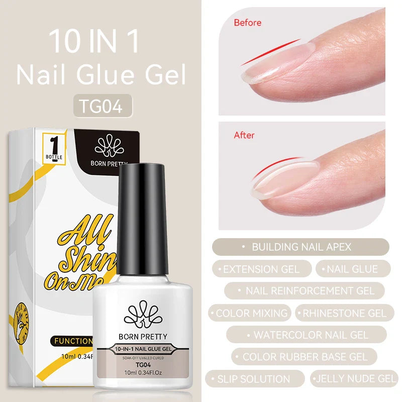 BORN PRETTY 1PC Black White Red Color Collection Nail Gel Polish 10ml Varnis Semi-permanent Soak Off UV LED Gel for Manicure - 24 Timmar Deals