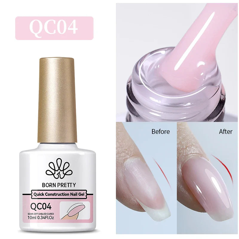 Transparent Jelly Nude Gellack 10ml Sheer Glitter Crystal Varnish - 24 Timmar Deals