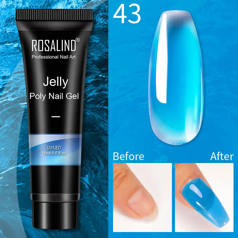Poly Nagelgel Akrylförlängning Kristall Nagelkonst Hybridlack Sliplösning Poly Nagellack Semipermanent 15/30ml - 24 Timmar Deals
