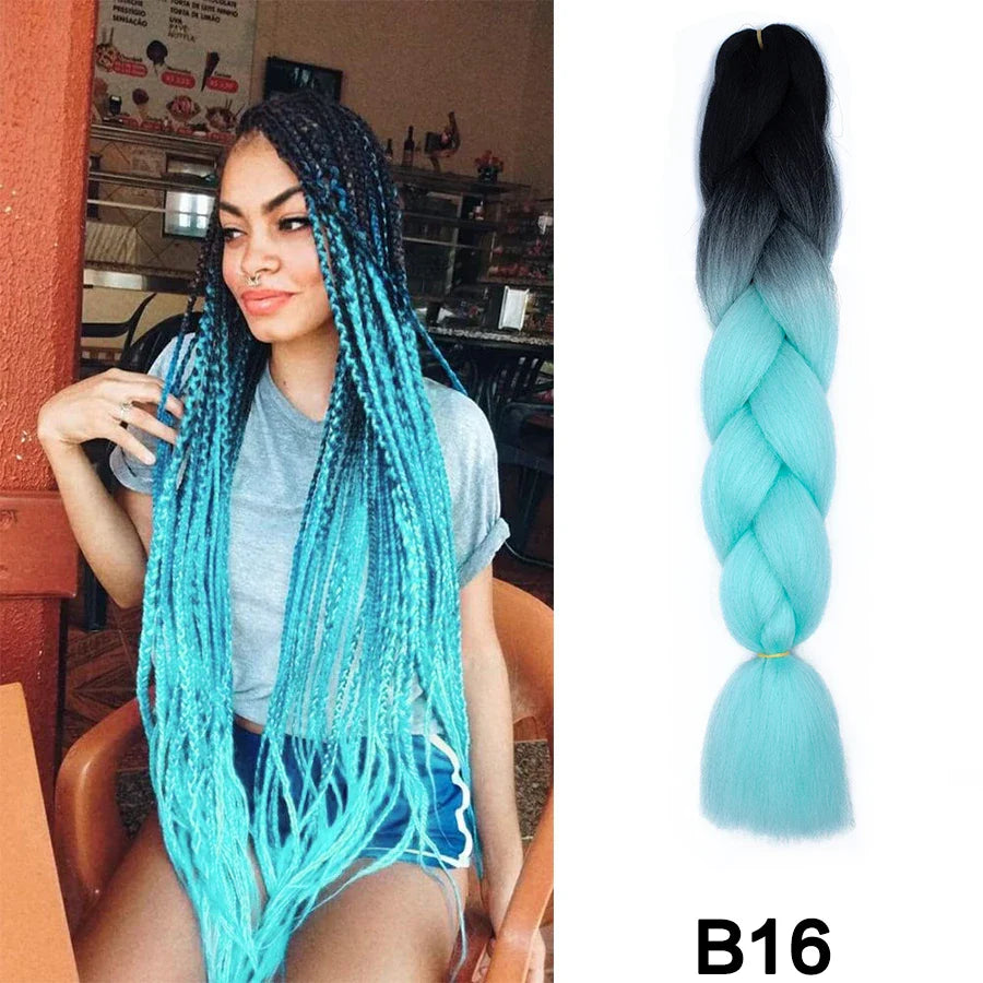 Syntetiska hårförlängningar för att göra afrikanskt fläthår högtemperaturfiber - 24 Timmar Deals