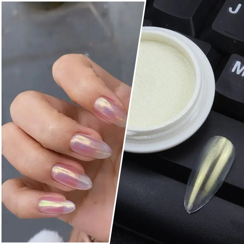 Holographic Nail Powder Net-2g Chrome Laser Mirror Glitter - 24 Timmar Deals