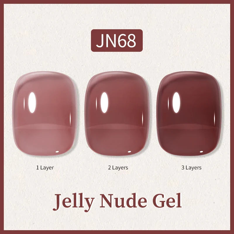 Transparent Jelly Nude Gellack 10ml Sheer Glitter Crystal Varnish - 24 Timmar Deals