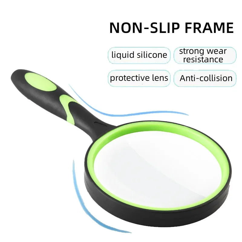 10X förstoringsglas för barn Seniorer Handhållen läsförstoringsglas 50 mm förstoringslins - 24 Timmar Deals