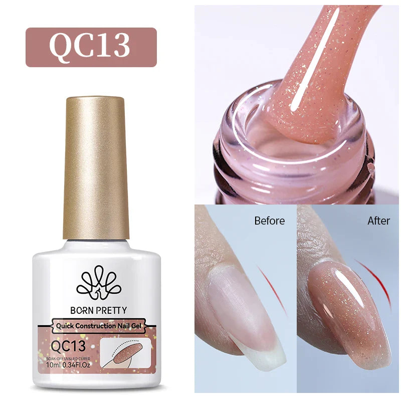 Transparent Jelly Nude Gellack 10ml Sheer Glitter Crystal Varnish - 24 Timmar Deals