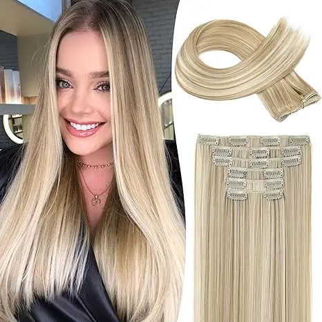 Clip in hair extensions 6st Rakt 24" - 24 Timmar Deals