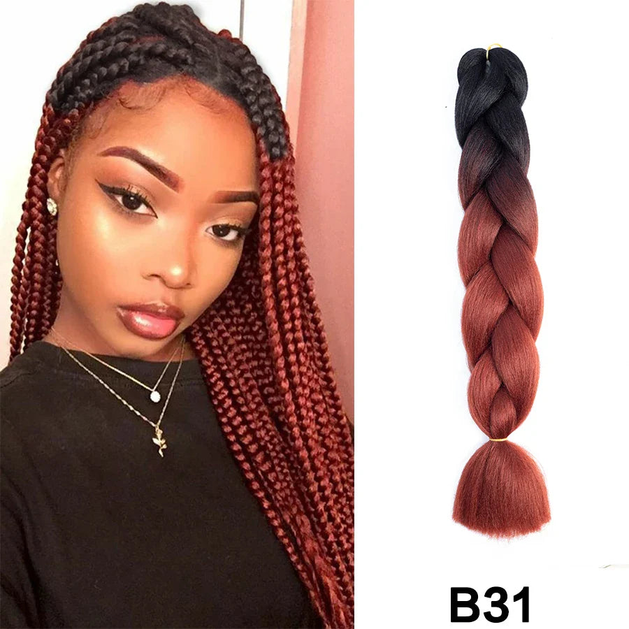 Syntetiska hårförlängningar för att göra afrikanskt fläthår högtemperaturfiber - 24 Timmar Deals