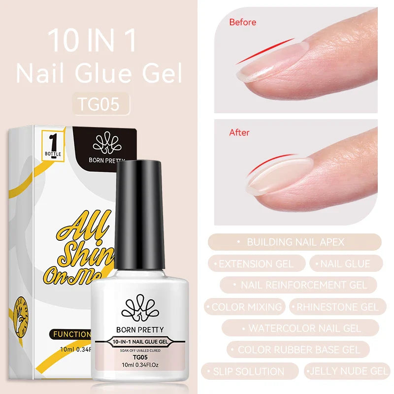 BORN PRETTY 1PC Black White Red Color Collection Nail Gel Polish 10ml Varnis Semi-permanent Soak Off UV LED Gel for Manicure - 24 Timmar Deals