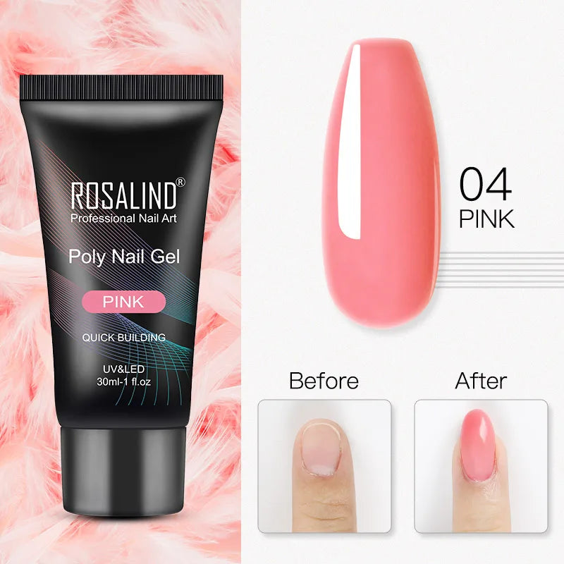 Poly Gel Akryl Extension Crystal Nail Art Hybrid Lack Slip Solution Poly Nagellack Semi Permanent 15/30ml - 24 Timmar Deals