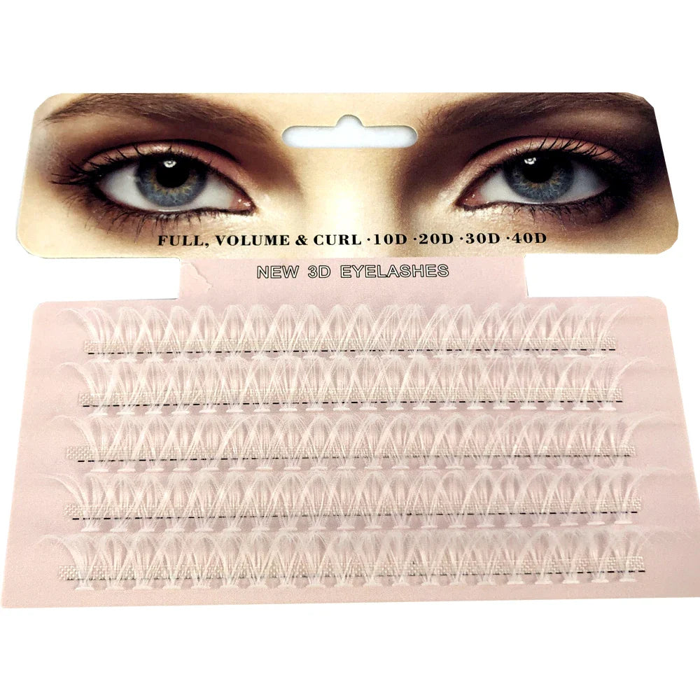 Blue Purple Mix Colored Lashes Cluster Eyelash Extension Natural Long 40D Volume Effect Faux Bunche Individual Makeup Cilias - 24 Timmar Deals