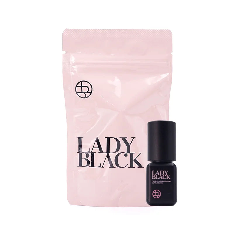5 ml Lady Black kraftfullt franslim för ögonfransförlängning Låg irritation 3-4 sekunder snabbtorkande svart lock - 24 Timmar Deals