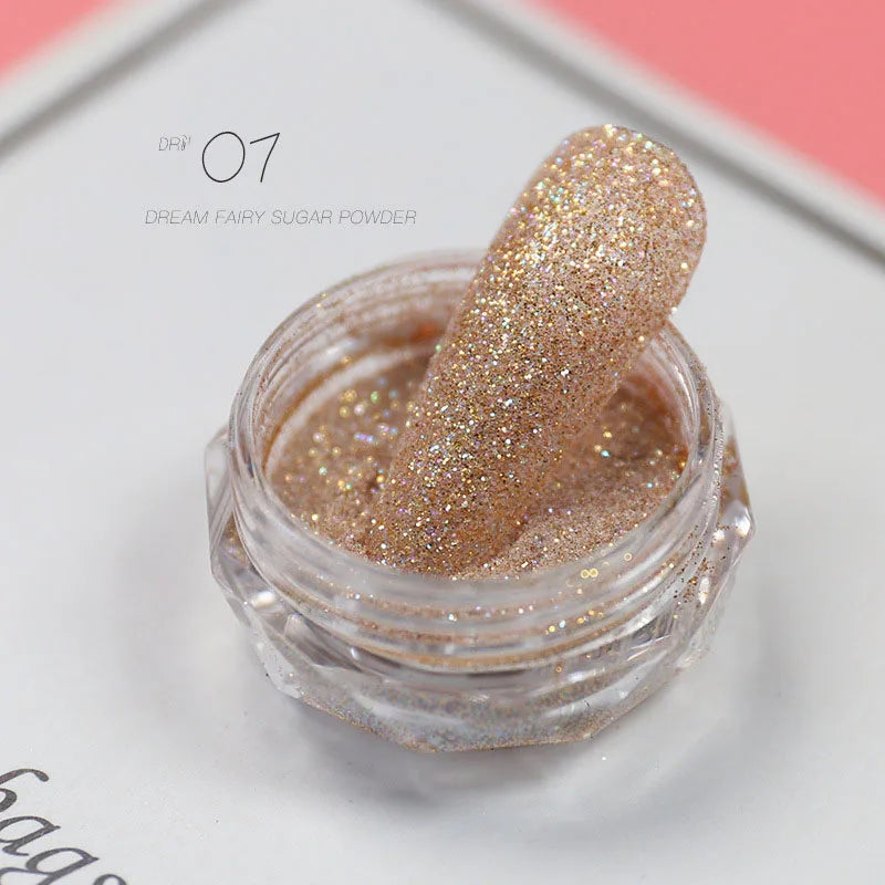 Holographic Nail Powder Net-2g Chrome Laser Mirror Glitter - 24 Timmar Deals
