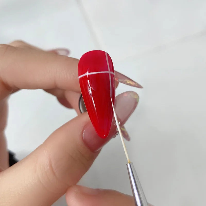 Nagelpensel akryl fransk randig linjemålning Ritning Blompenna - 24 Timmar Deals