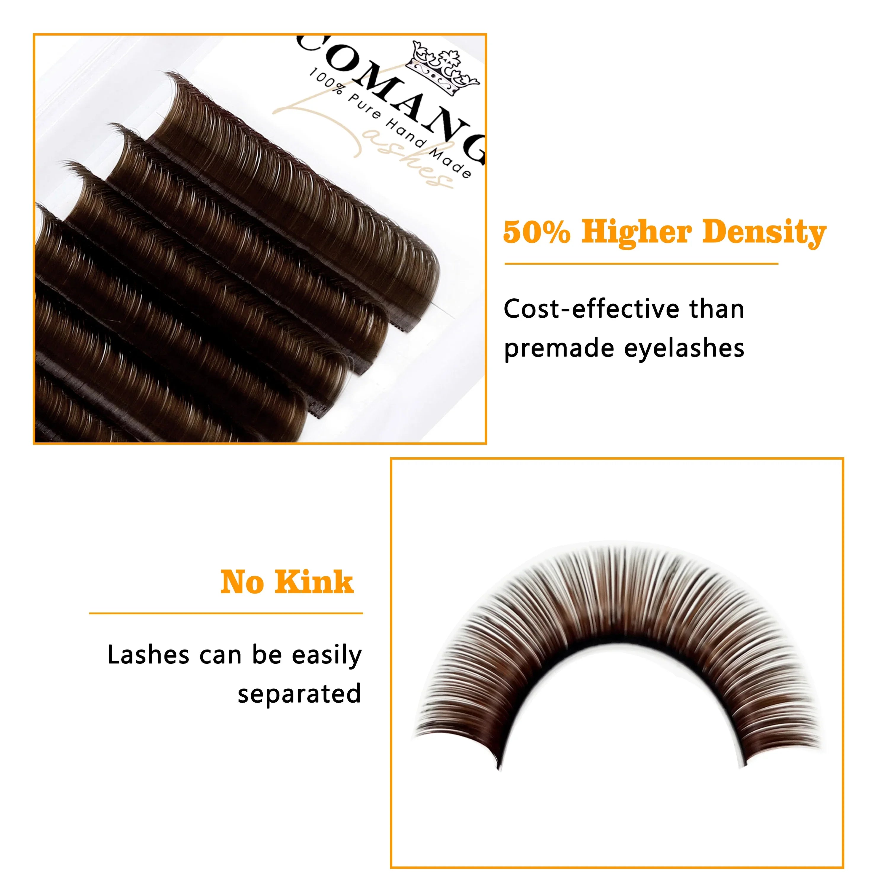 Colorful  Lashes Purple Blue Brown Green Red  Pink Yellow Easy Fan Eyelash Extensions Colored Faux Mink Lashes Makeup - 24 Timmar Deals