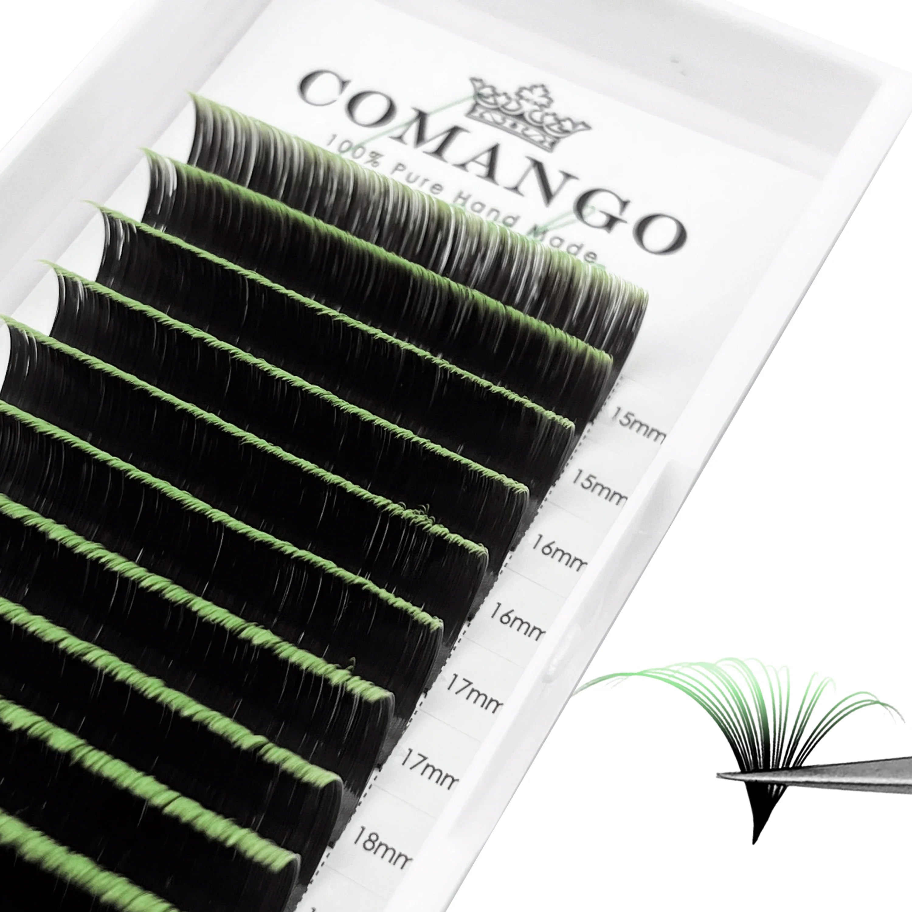 Colorful  Lashes Purple Blue Brown Green Red  Pink Yellow Easy Fan Eyelash Extensions Colored Faux Mink Lashes Makeup - 24 Timmar Deals