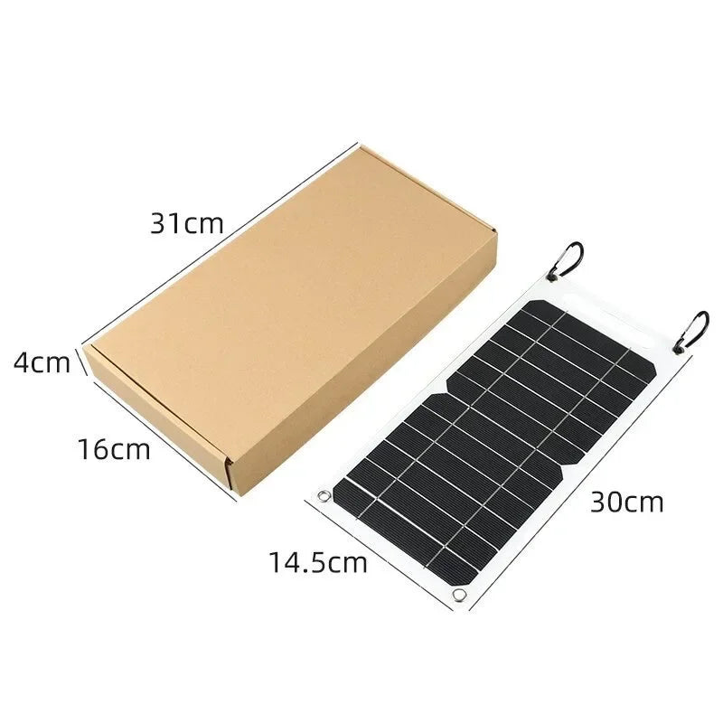 30W Solpanel Med USB Vattentät Utomhusvandring och Camping Bärbart Batteri Mobiltelefon Laddningsbank Laddningspanel 6,8V - 24 Timmar Deals