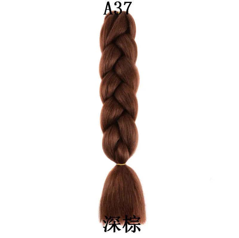 Syntetisk 1st 24 tum 100g Flätning Hårbox Flätor Färgglad Twist Flätning Hårförlängningar Syntetisk Virkad Flätning - 24 Timmar Deals
