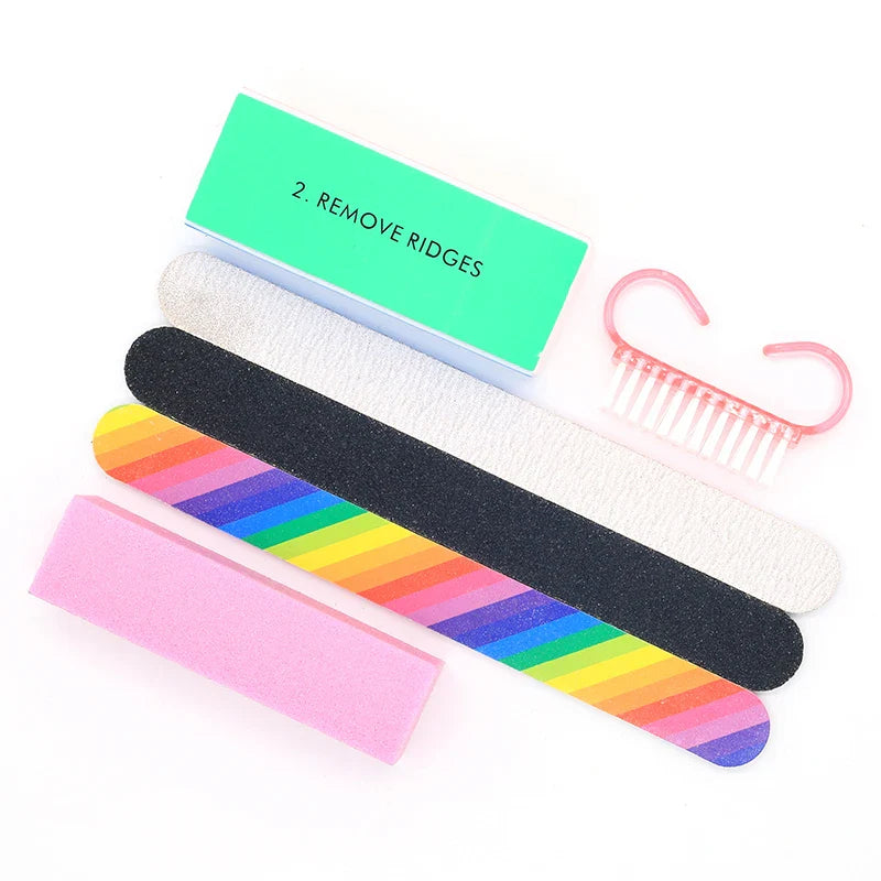 Nails Buffer Grind Buffing Block pink Nail File For Pedicure Manicure Care Nail Art Sponge Buffer Polish Nail accessories Tools - 24 Timmar Deals
