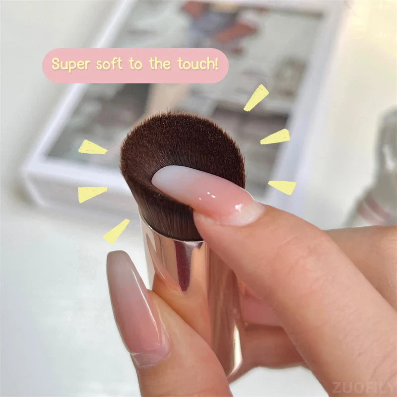 1 st Portabel Foundation Brush Bevel Top för flytande kräm och pulver konturblandning Concealer Ansiktsborste - 24 Timmar Deals
