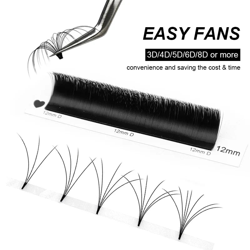 Winky Beauty Easy Fan Eyelashes Mega Volume Lashes Tray 8-15mm All Size Premium Mink Eyelash Extensions Supply for Beauty Makeup - 24 Timmar Deals