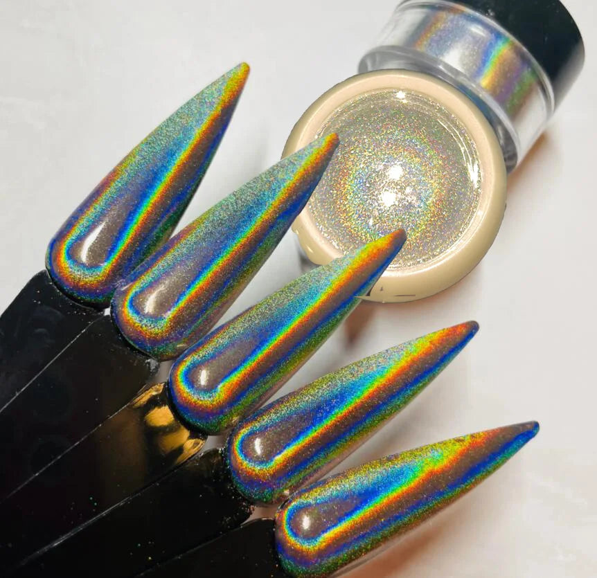 Holographic Nail Powder Net-2g Chrome Laser Mirror Glitter - 24 Timmar Deals