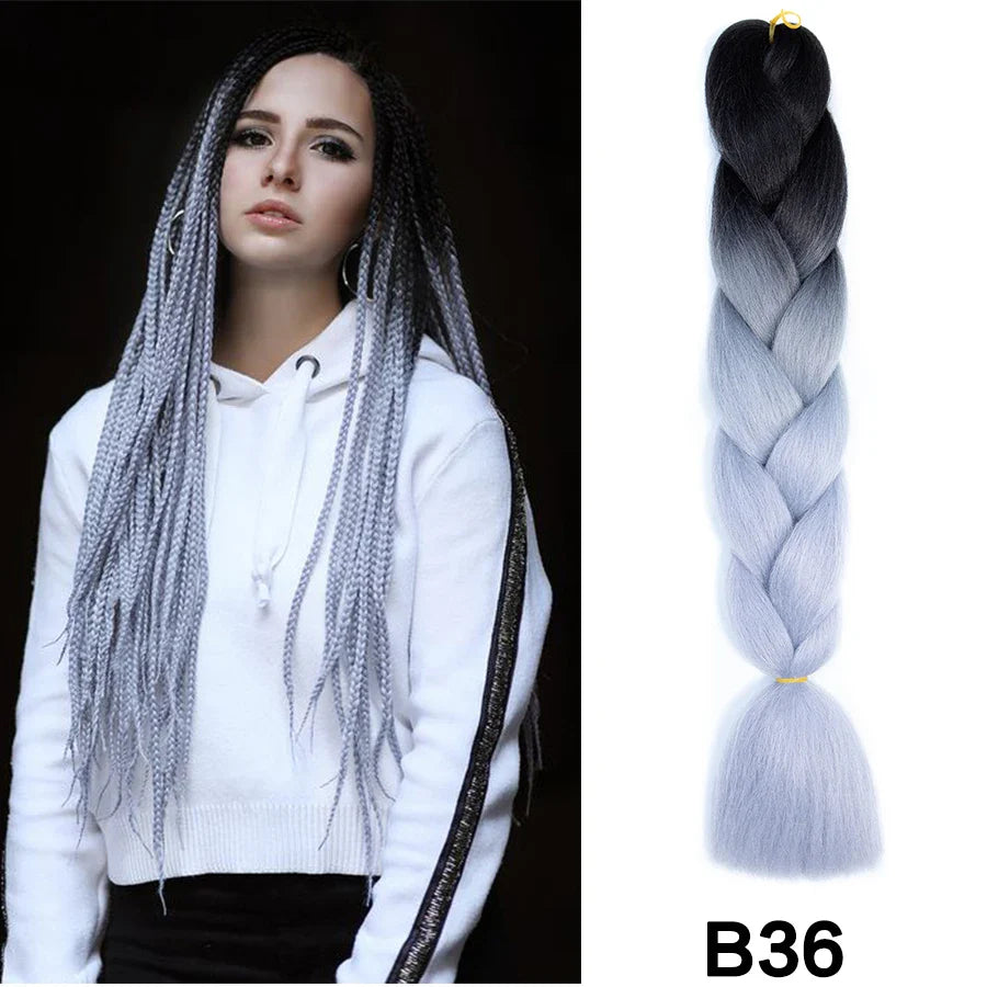 Syntetiska hårförlängningar för att göra afrikanskt fläthår högtemperaturfiber - 24 Timmar Deals