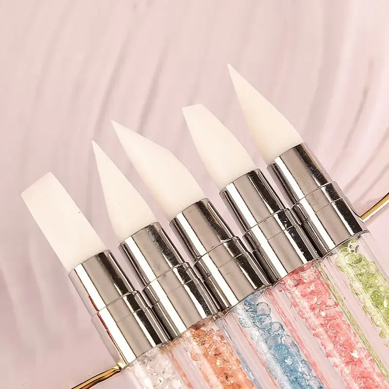 Nail Art Penna Dubbelhuvud Silikon Flower Sculpting Penna - 24 Timmar Deals