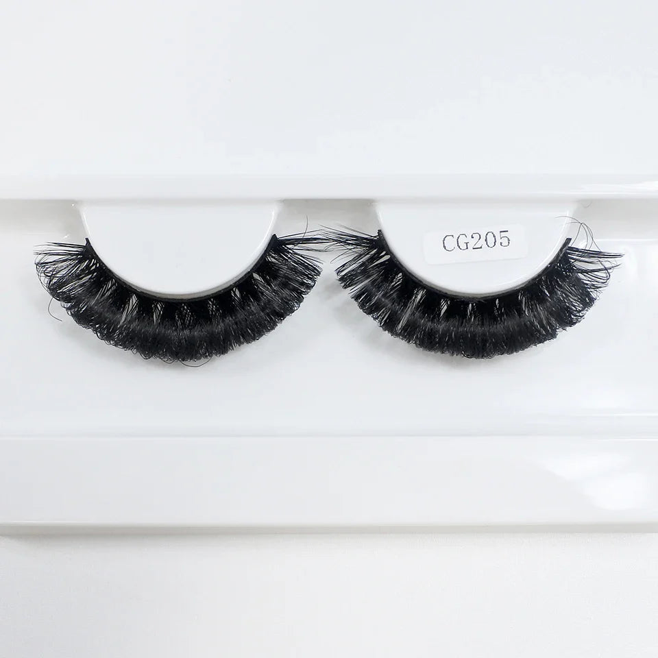 Classic Hybrid Volume Lashes Wispy D Curl Short Russian Strip Lashes Makeup False Eyelashes - 24 Timmar Deals