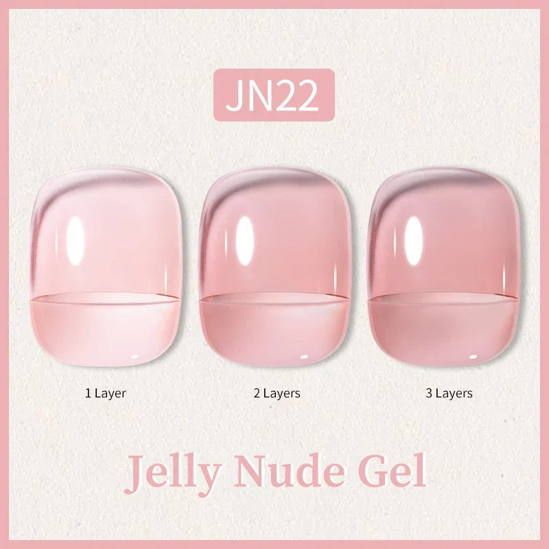 Transparent Jelly Nude Gellack 10ml Sheer Glitter Crystal Varnish - 24 Timmar Deals