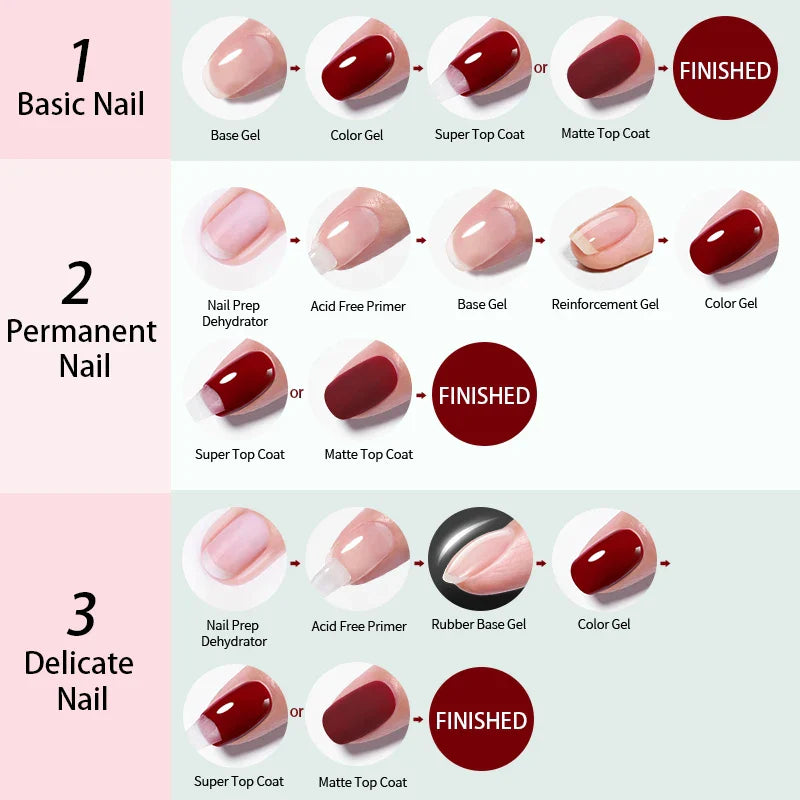 10ml Nagellack 130 Färger Nude Lila Röd UV LED Soak Off UV Gel Semi Permanent Gel Lack - 24 Timmar Deals