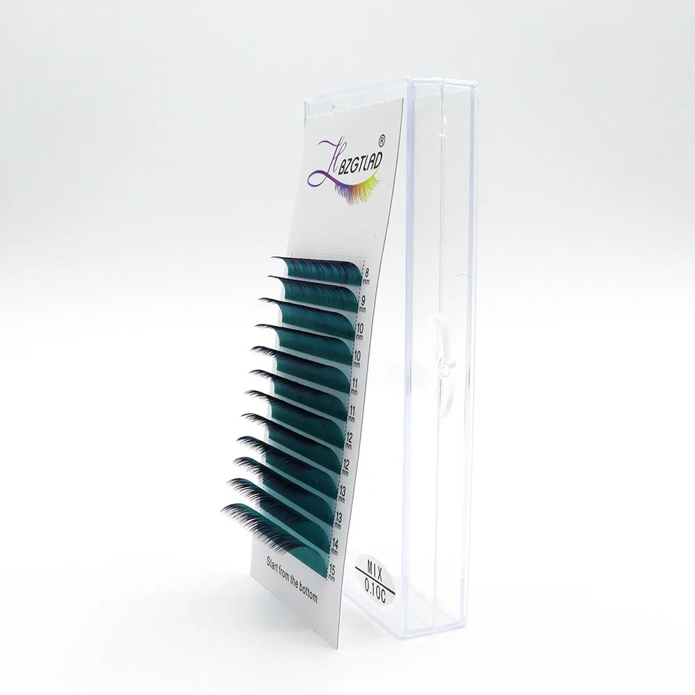 Color Lash Purple Blue Brown Green Red White Pink Yellow Eyelash Extensions Individual False Colored Mink Lashes Makeup - 24 Timmar Deals