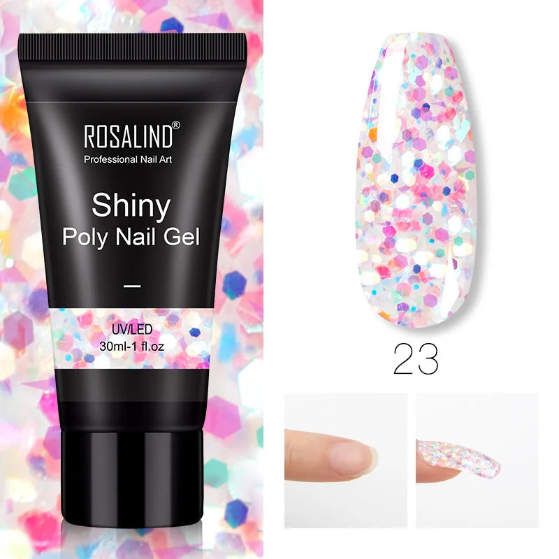 Poly Nagelgel Akrylförlängning Kristall Nagelkonst Hybridlack Sliplösning Poly Nagellack Semipermanent 15/30ml - 24 Timmar Deals