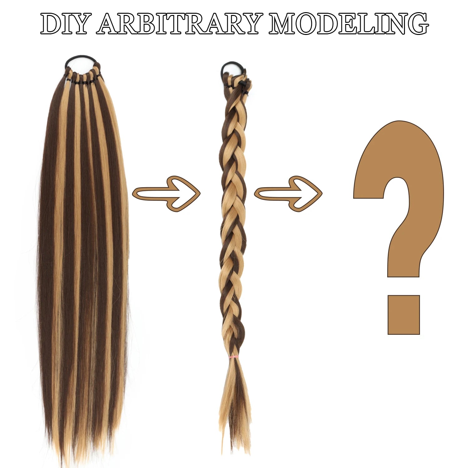Lång rak syntetisk ponytail förlängning - 24 Timmar Deals