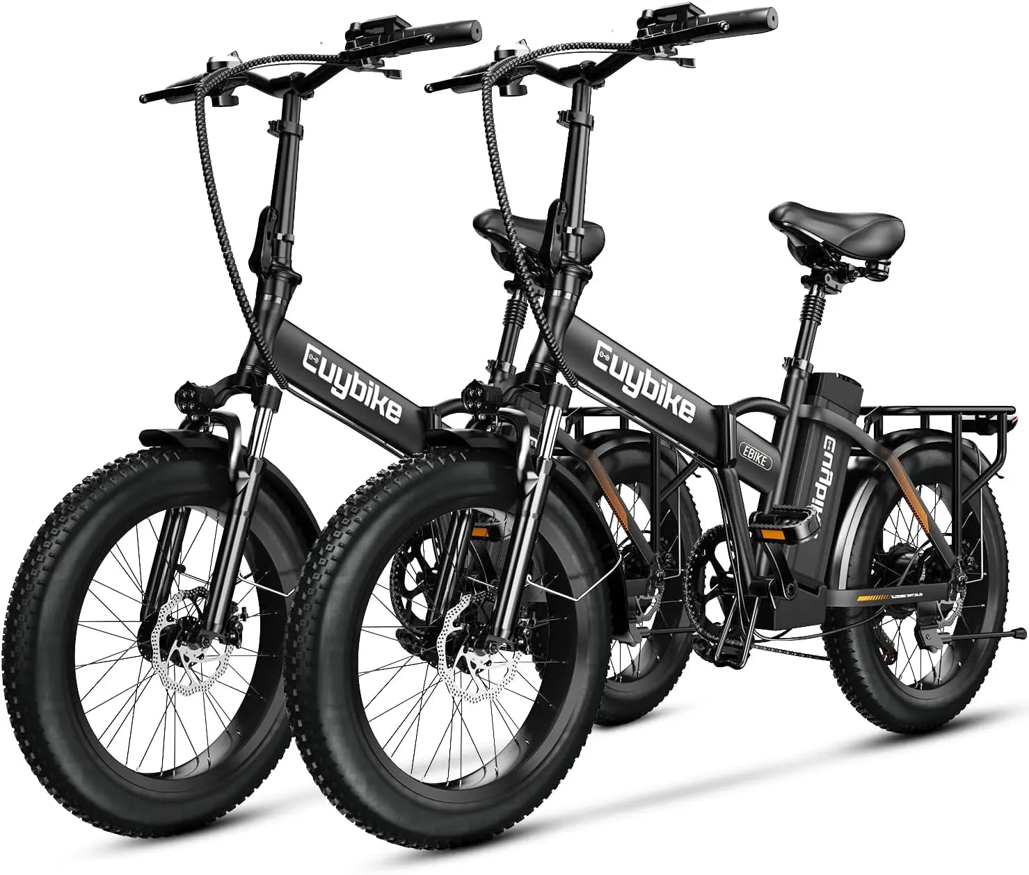 1000W hopfällbar, 48V 20AH stort löstagbart batteri E, 30 MPH, 80 Miles Max räckvidd, 20" Fat Tire Elcykel - 24 Timmar Deals