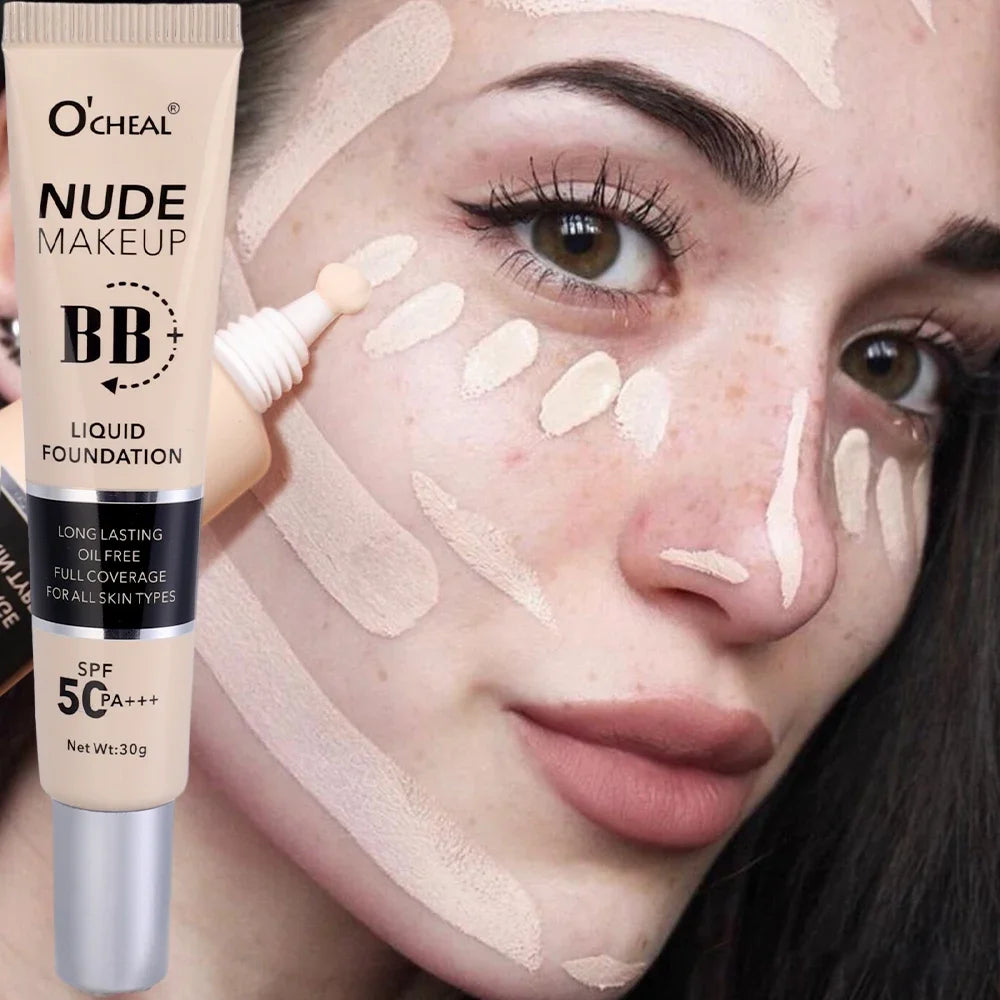 Vattentät Matte Liquid Face Foundation Långvarig oljekontroll - 24 Timmar Deals